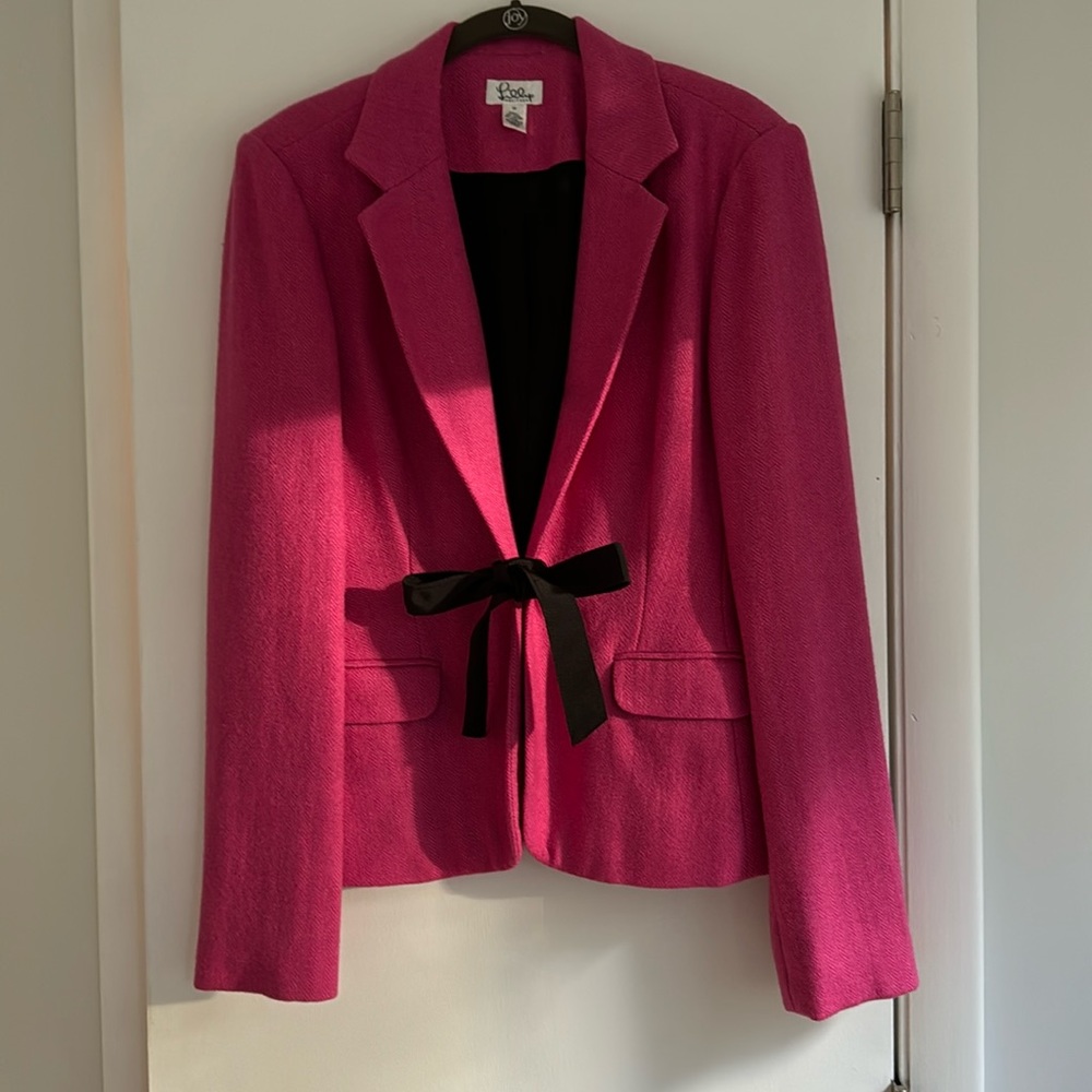 Lilly Pulitzer Wool ribbon-tie / bow blazer EUC